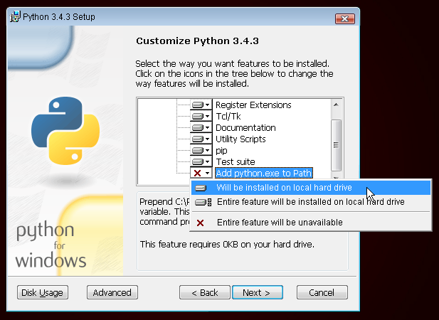 Eski Python sürümlerini Path'e ekleyin